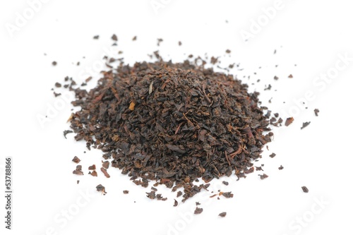 Photo: Pile of Black Tea Isolated on White Background Pile of Black Tea Isolated on White Background