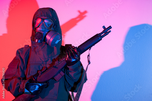 Photo: Chemical warfare fear Chemical warfare fear