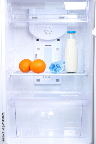 Photo: Open refrigerator with diet food Open refrigerator with diet food