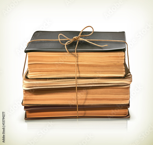 Vector: Stack of old books Stack of old books