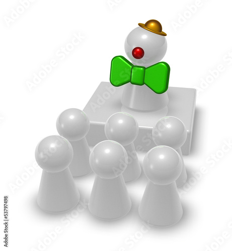 Illustration: clown und zuschauer clown und zuschauer
