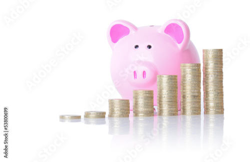 Photo: piggy bank coin chart piggy bank coin chart