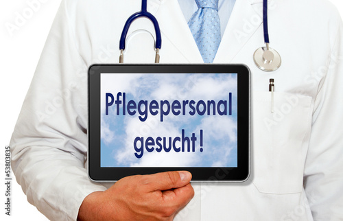 Illustration: Pflegepersonal gesucht ! Pflegepersonal gesucht !