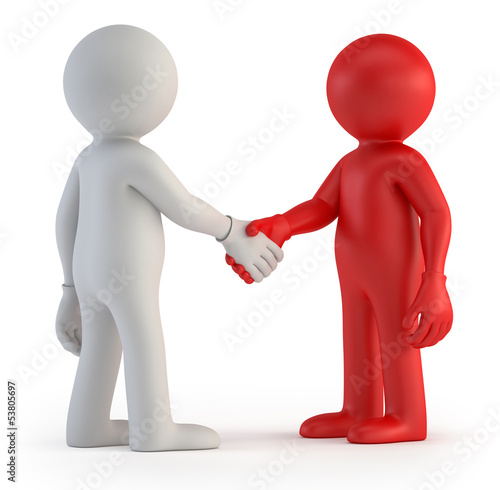 Illustration: 3d small people - welcome 3d small people - welcome