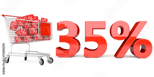 Illustration: 35% Einkaufswagen 35% Einkaufswagen