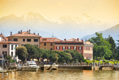 Photo: Menaggio town at famous Italian lake Como Menaggio town at famous Italian lake Como