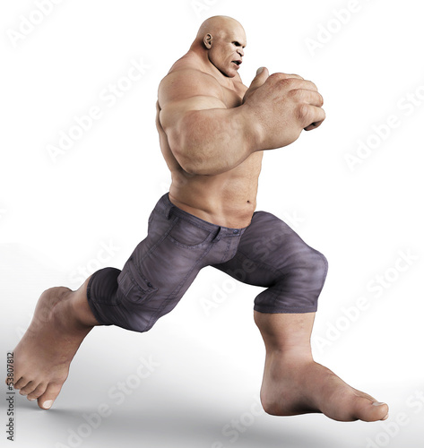 Illustration: mr muscle running side view mr muscle running side view
