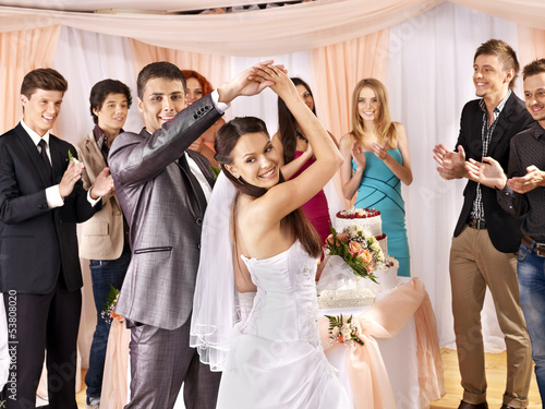 Photo: Group people at wedding dance. Group people at wedding dance.