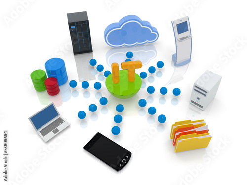 Illustration: IT information technology themes IT information technology themes
