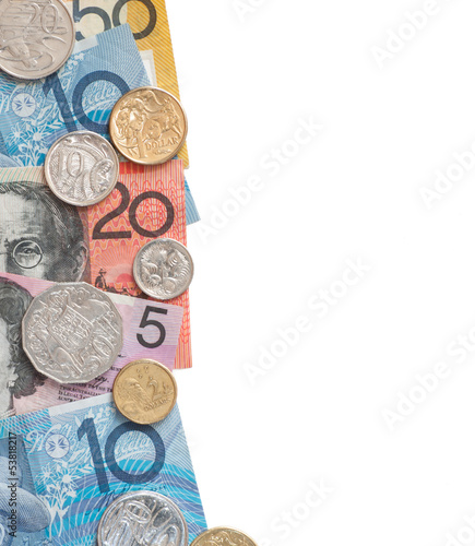 Photo: Border with Australian money Border with Australian money