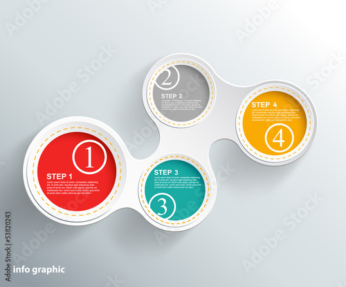 Vector: Info graphic circles with place for your text. Info graphic circles with place for your text.