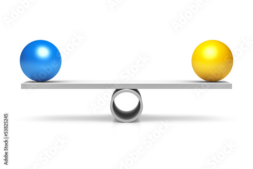 Illustration: blue and yellow ball blue and yellow ball