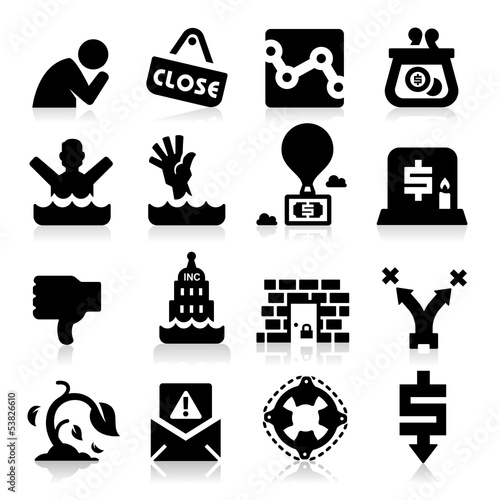 Vector: Business Failure Icons Business Failure Icons