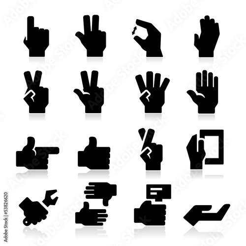 Vector: Hands Icons Two Hands Icons Two