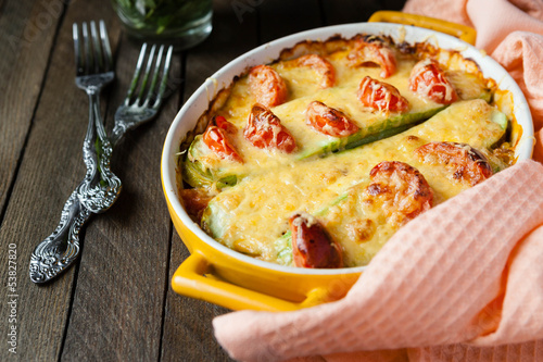 Photo: zucchini baked with cheese zucchini baked with cheese