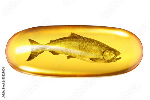 Illustration: salmon omega capsule salmon omega capsule