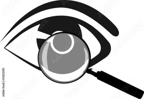 Vector: Lupe Auge vergrössert Vector Lupe Auge vergrössert Vector