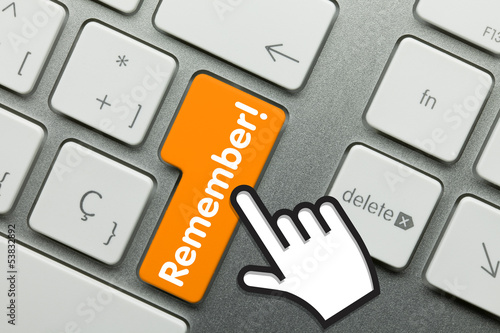 Photo: Remember! keyboard key finger Remember! keyboard key finger