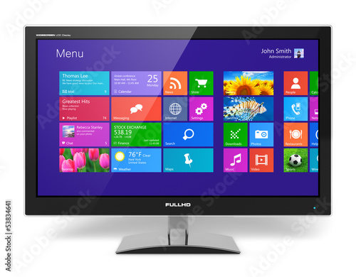 Illustration: Monitor with touchscreen interface Monitor with touchscreen interface