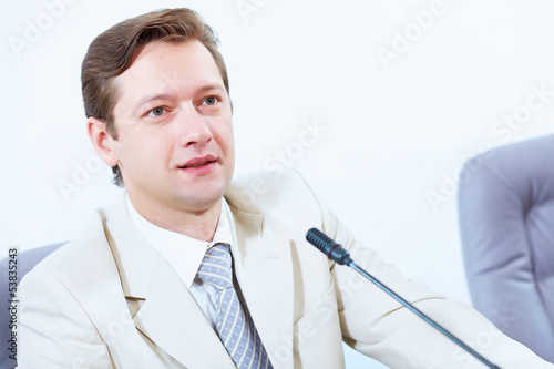 Photo: Businessman at meeting Businessman at meeting