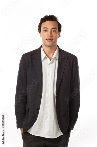 Photo: business man, isolated on white background business man, isolated on white background