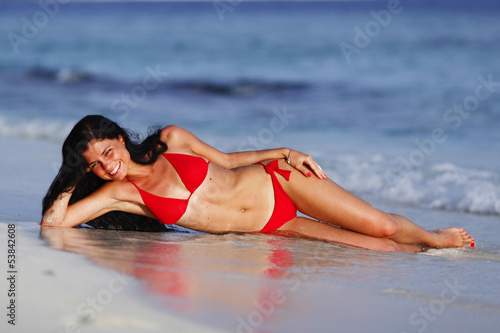 Photo: Beautiful woman on beach Beautiful woman on beach