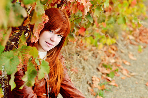 Photo: redhead girl in fall time redhead girl in fall time