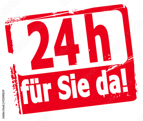 Vector: 24 h für Sie da 24 h für Sie da