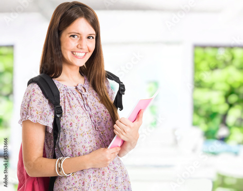Photo: Beautiful smiling student Beautiful smiling student