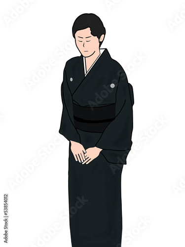 Illustration: 喪服姿の女性 喪服姿の女性