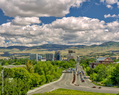 Photo: Idaho state capital at the end of a main street Idaho state capital at the end of a main street
