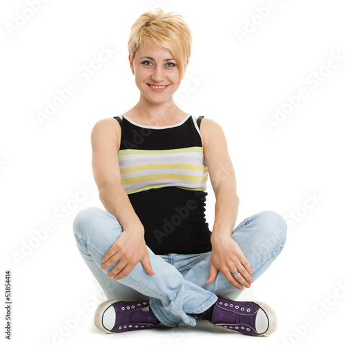 Photo: nice young woman smiling nice young woman smiling