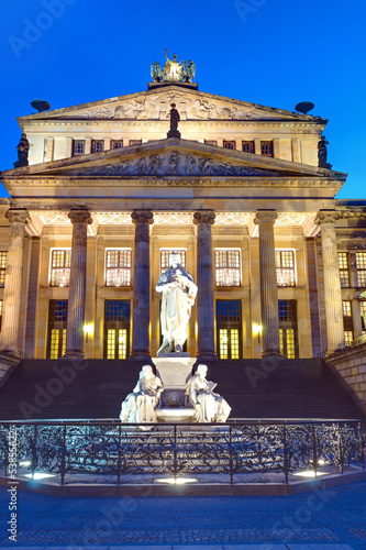 Photo: The Concert hall at the Gendarmenmarkt in Berlin at night The Concert hall at the Gendarmenmarkt in Berlin at night