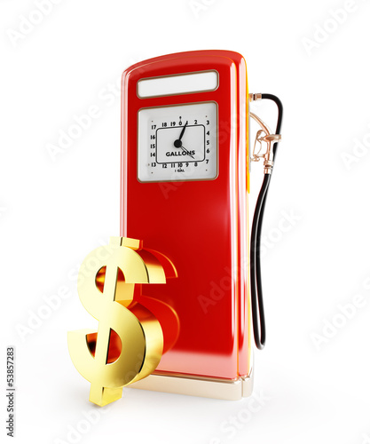 Illustration: fuel price in dollar 3d Illustrations on a white background fuel price in dollar 3d Illustrations on a white background