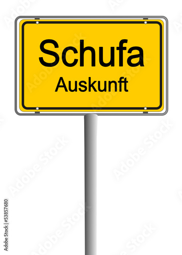 Vector: Ortsschild Schufa Ortsschild Schufa
