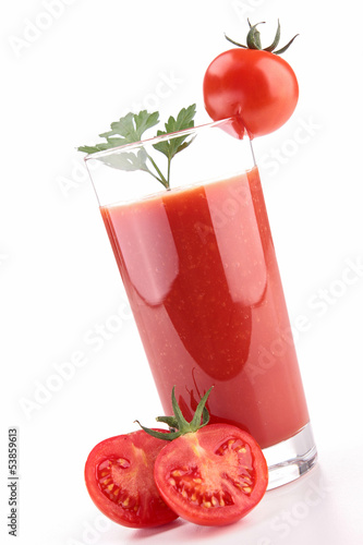 Photo: isolated tomato juice isolated tomato juice