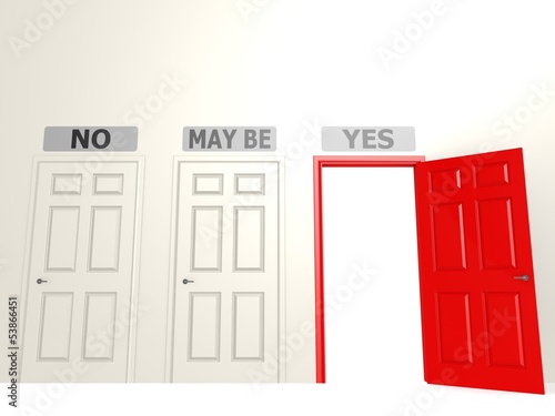 Illustration: Yes door open Yes door open