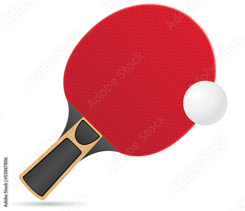 Vector: racket and ball for table tennis ping pong vector illustration racket and ball for table tennis ping pong vector illustration