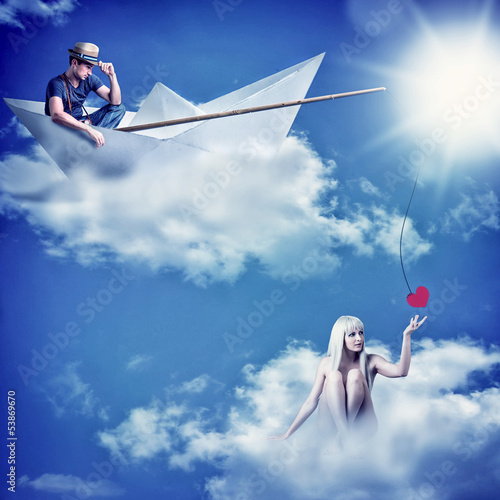 Photo: man catching bait of beautiful Woman man catching bait of beautiful Woman