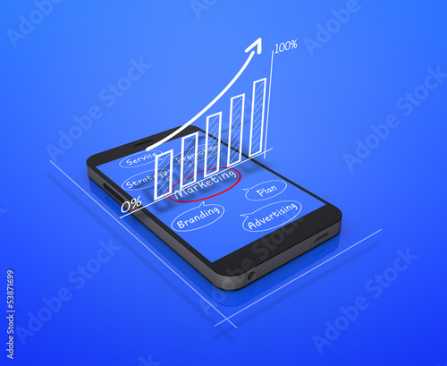 Illustration: Global business graph Global business graph