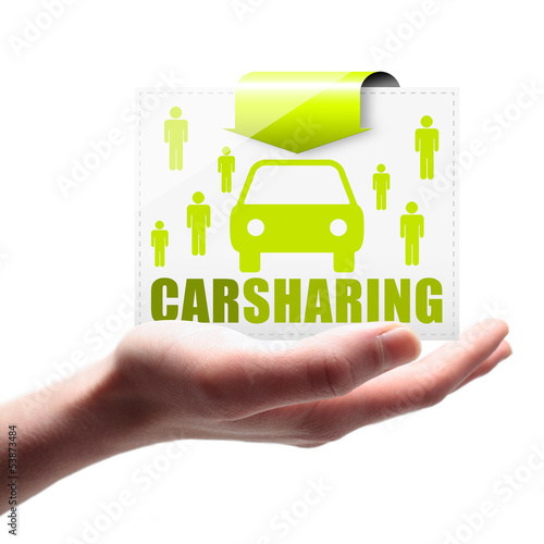 Photo: Carsharing! Button, Icon Carsharing! Button, Icon
