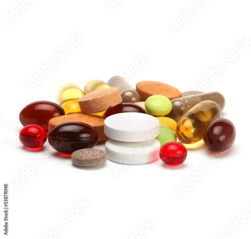 Photo: vitamins, pills and tablets vitamins, pills and tablets