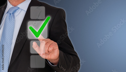 Illustration: Businessman with Checklist Businessman with Checklist
