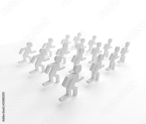 Illustration: team, laufen, rennen, wettkampf, team, laufen, rennen, wettkampf,
