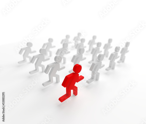 Illustration: team, laufen, rennen, wettkampf, team, laufen, rennen, wettkampf,
