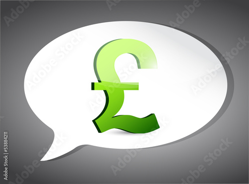 Illustration: british pound On Speech Bubble illustration british pound On Speech Bubble illustration
