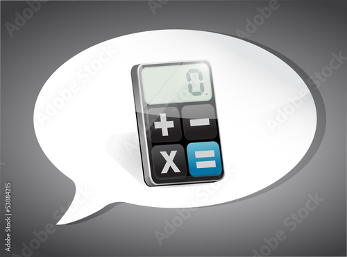 Illustration: Calculator On Speech Bubble illustration design Calculator On Speech Bubble illustration design