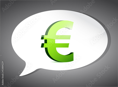 Illustration: euro On Speech Bubble illustration design euro On Speech Bubble illustration design