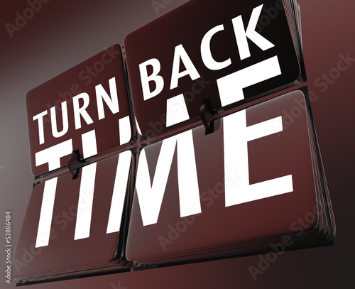 Photo: Turn Back Time Retro Clock Flipping Tiles Reverse to Past Turn Back Time Retro Clock Flipping Tiles Reverse to Past