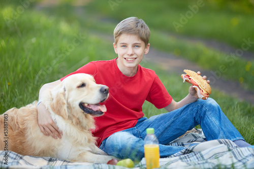 Photo: Picnic with dog Picnic with dog